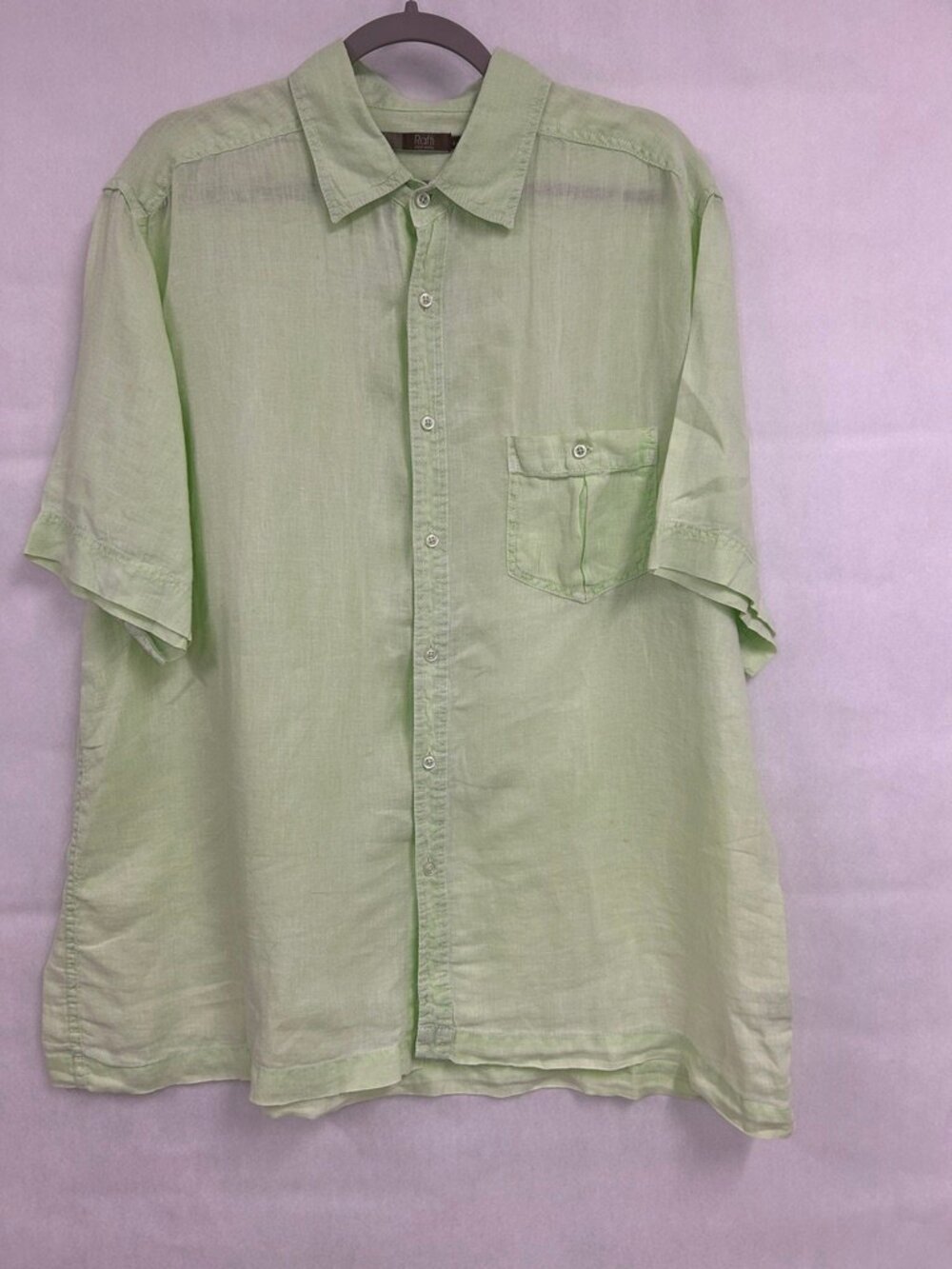 Coastal Resort Casual Raffi Men's XL 100% Linen Shirt Quiet Luxurey Old Money